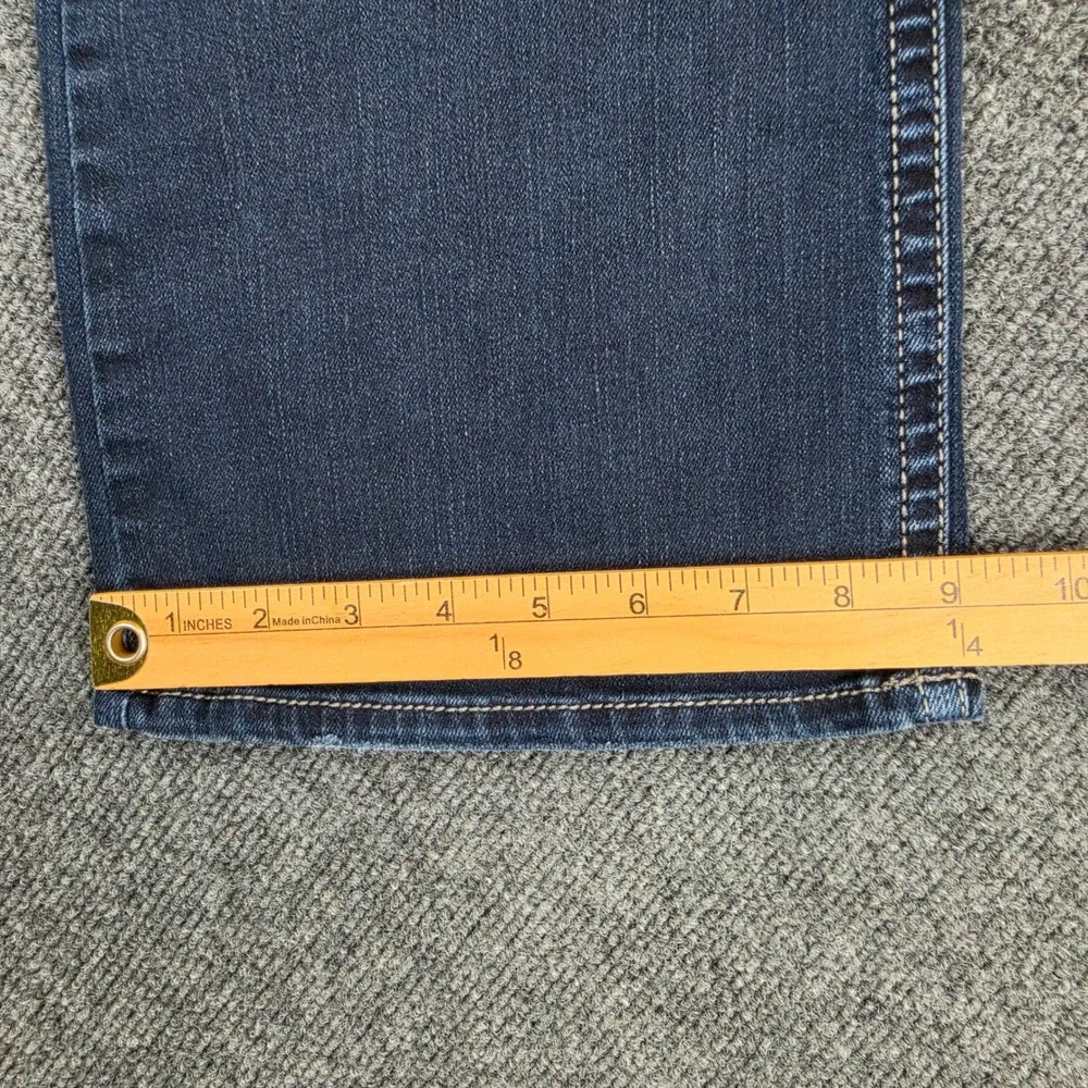 Silver Suki Mid Slim Boot Jeans Women's 18 Dark Wash Denim Super Stretch Blue